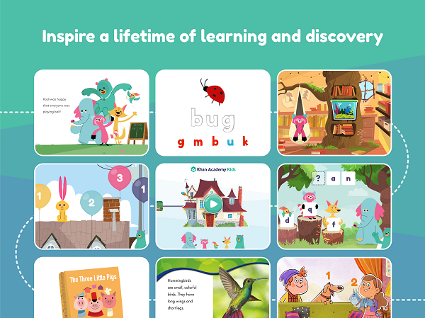 Khan Academy Kids: Là một trong những game giáo dục trên điện thoại tốt nhất hiện nay, Khan Academy Kids mang đến bộ sưu tập sách và video để trẻ có thể vừa chơi vừa học bất cứ khi nào.