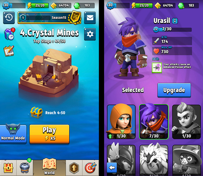 Archero, đây là một tựa game có đồ họa đơn giản, nhẹ nhàng nên thích hợp mọi dòng máy có cấu hình từ bình dân, giá rẻ đến cao cấp. Lối chơi nhẹ nhàng đòi hỏi sự kết hợp nhuần nhuyễn giữa ngón tay di chuyển với việc tư duy linh hoạt, trò chơi không kén tuổi, chỉ cần bạn thích phiêu lưu và thách thức thì đều chơi được.