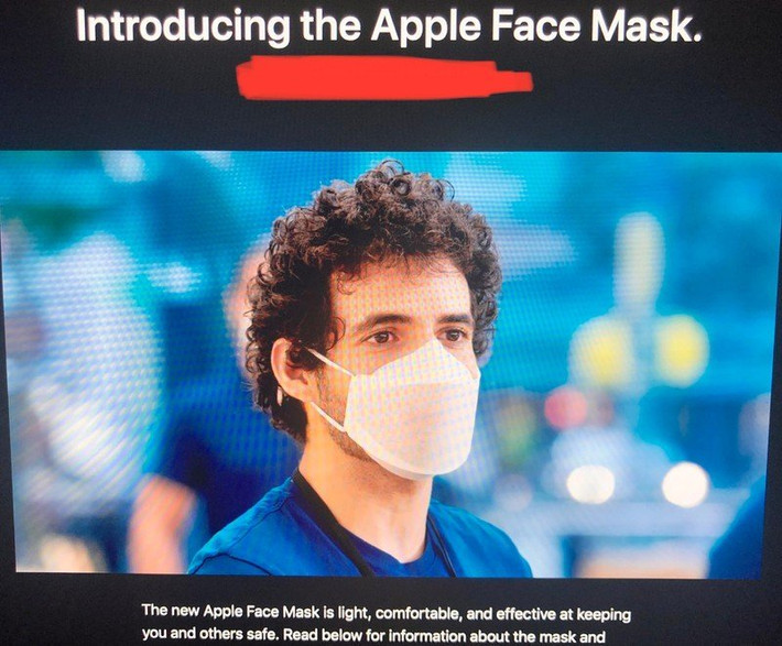 Theo Bloomberg, bộ phận thiết kế của Apple đã tạo ra loại khẩu trang của riêng mình để phân phát cho các nhân viên bán lẻ và nhân viên văn phòng của hãng.