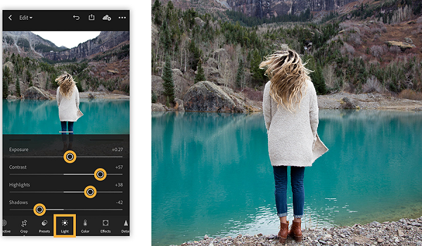 Vốn là một phần mềm photoshop trên máy tính, nhưng phiên bản Lightroom ngay trên điện thoại cũng chưa bao giờ khiến các cao thủ photoshop phải thất vọng. App này miễn phí tải về nhưng người dùng muốn trải nghiệm bản đầy đủ tính năng cần trả phí (khoảng 5 USD/ tháng).