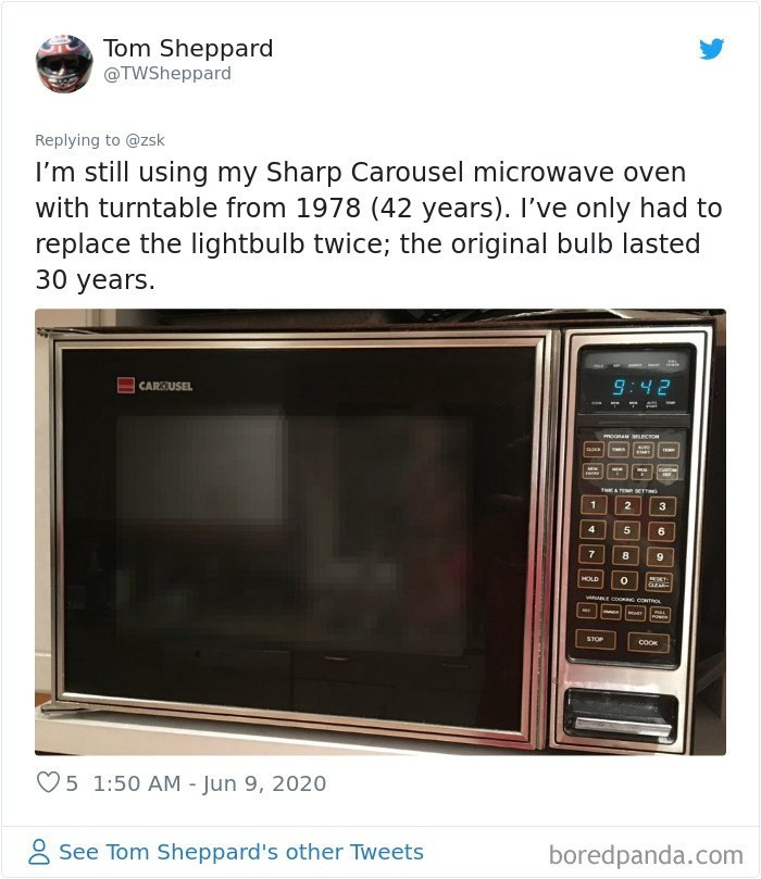 Một chiếc TV Sharp từ năm 1978 mới chỉ được chủ nhân thay duy nhất bộ phận bóng hình. Sau đó, chiếc TV vẫn chạy tốt cho đến giờ.