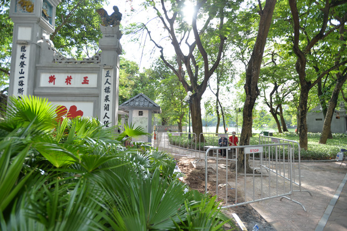 Khu vực hiện trường được rào bảo vệ cẩn thận.