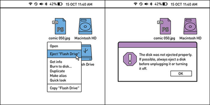 Một kiểu người luôn thoát USB một cách chuẩn mực, một kiểu thì cứ tiện tay rút bừa và rồi khóc ròng vì hỏng thiết bị hoặc mất dữ liệu.