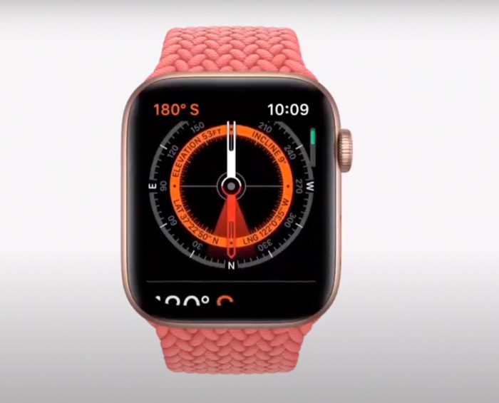 Kích thước và kiểu dáng tương tự Watch Series 5 nhưng màn hình trên Watch Series 6 sáng gấp 2,5 lần ở chế độ luôn mở Alway-on Display.