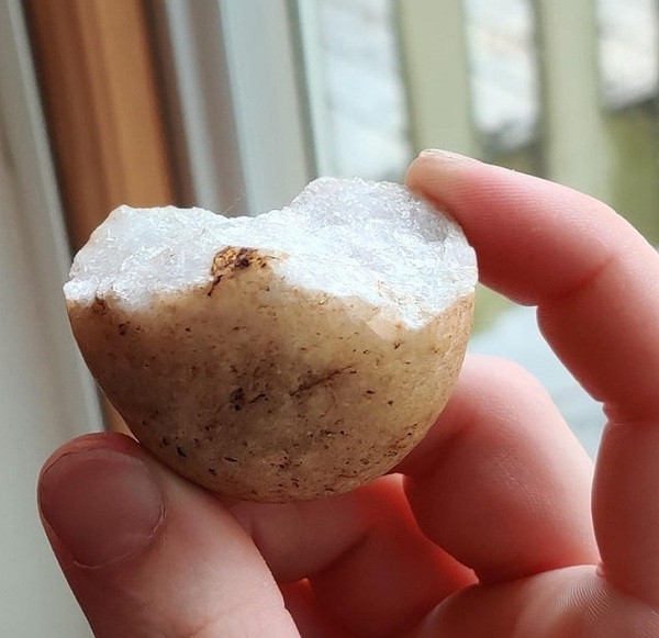 Nếu nghĩ rằng đây là một củ khoai tây đang bị gặm dở thì bạn đã mắc một cú lừa lớn từ nhiên nhiên. Bởi đơn giản nó chỉ là một hòn đá.