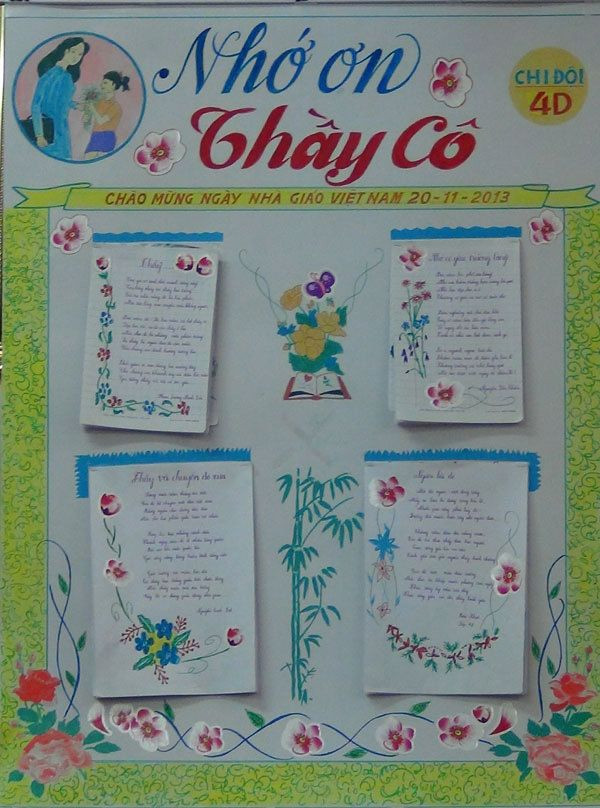Báo tường thường sẽ theo chủ đề tri ân thầy cô giáo. Nội dung và cách trình bày của tờ báo tường sẽ do các chi đoàn tự sáng tạo rồi vẽ, mang đi dự thi.