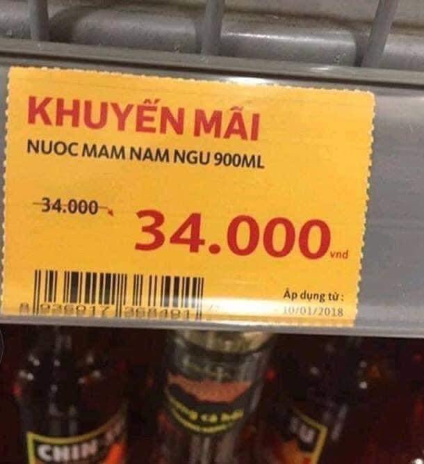 Giá trước và sau giảm không khác nhau tí nào.