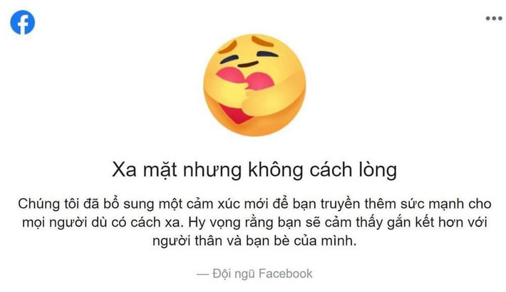 Mới đây, Facebook có ra mắt icon thương thương khiến cộng đồng mạng thích thú. Theo mô tả cả đội ngũ phát triển mạng xã hội này thì icon này với ý nghĩa truyền thêm sức mạnh cho những người xa nhau.