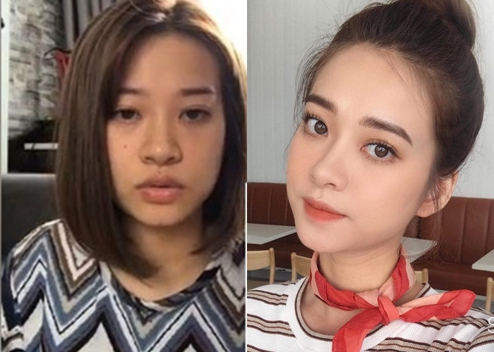 Trương Mai Hoàng Anh trông khá lạ lẫm khi không trang điểm. Có vẻ như lịch làm việc dày đặc khiến cô mất ngủ dẫn đến đôi mắt thâm mệt mỏi.