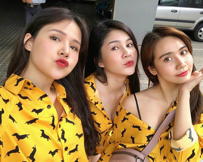 Nhiều dân mạng liên tục "thả tim" cho ngoại hình "hút mắt" của đôi bạn thân hot girl và nhận xét nhan sắc, thần thái của họ "một chín một mười".