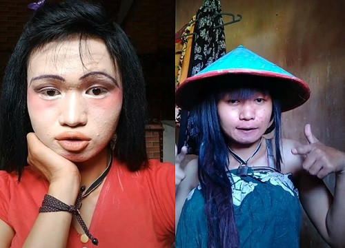 Có lẽ, chính bởi nhan sắc cùng sở thích make up kì lạ đã giúp cô nàng trở thành "hiện tượng mạng" được nhiều người quan tâm.