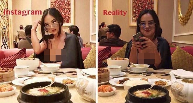Ngoài đời, Thảo Đinh từng để lộ gương mặt thô, vòng 2 ngấn mỡ và thân hình sồ sề.