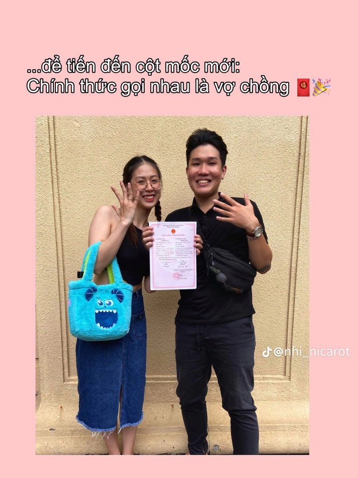 Không còn là người yêu, cả 2 đã chính thức bước vào mối quan hệ vợ chồng.