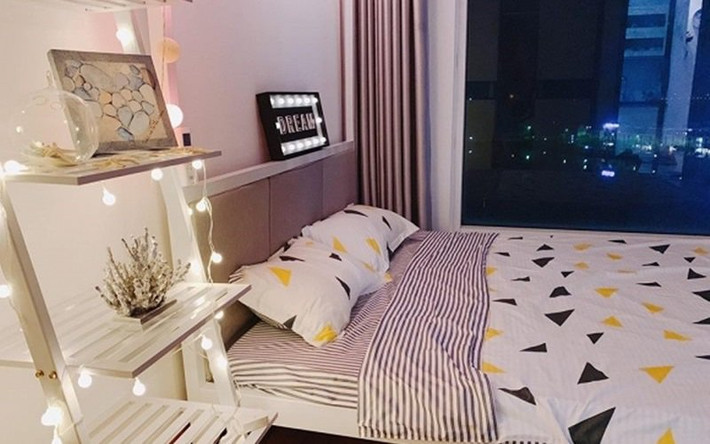 Phòng ngủ ấm cúng, xinh xắn phù hợp để nghỉ dưỡng.