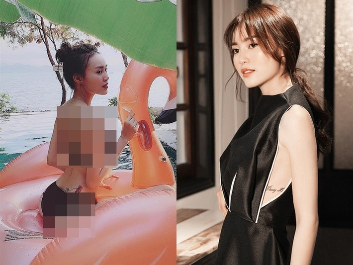 Ninh Dương Lan Ngọc lộ hình xăm ở mạn sườn. Nó khiến cô nàng trở nên quyến rũ gấp bội.