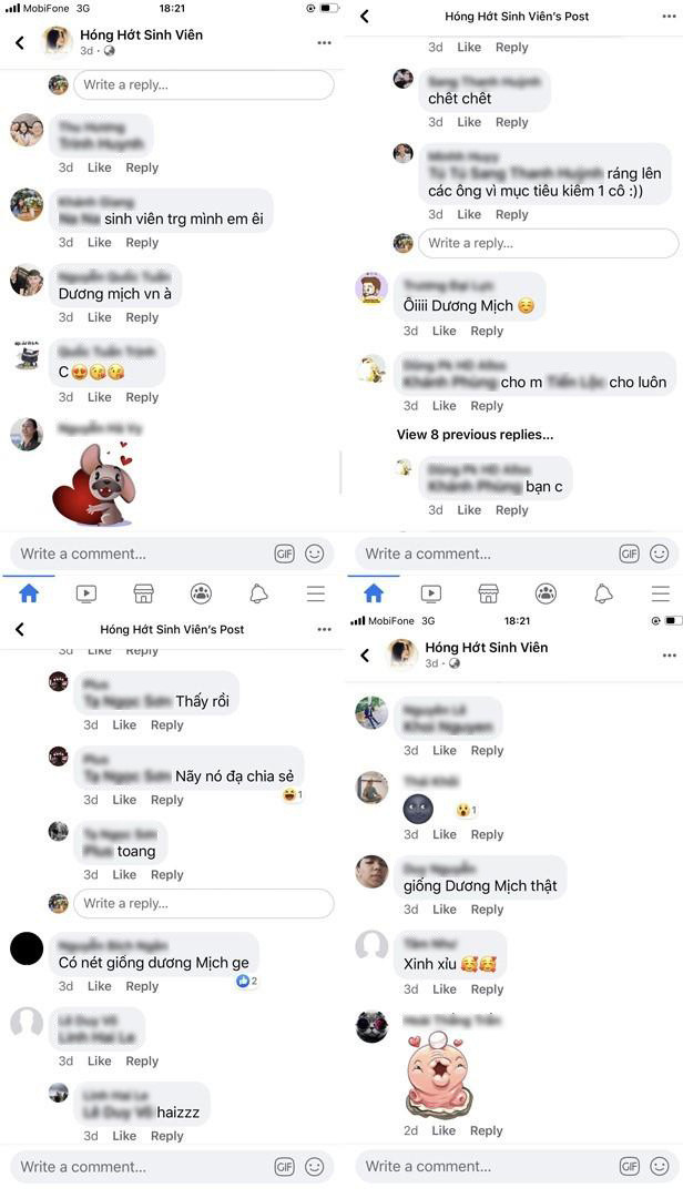 Nhiều người khi chiêm ngưỡng nhan sắc của nữ sinh 2k này chỉ biết thốt lên "Dương Mịch Việt Nam", "Ôi Dương Mịch", "giống Dương Mịch thật"...