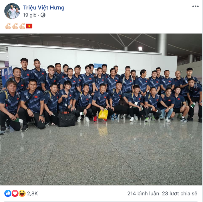 Chiều ngày 22/11, U22 Việt Nam và ban huấn luyện chính thức lên đường sang Philippines để tham dự SEA Games 30. Trên trang Facebook cá nhân, nhiều cầu thủ tranh thủ check-in trước khi bước vào lịch luyện tập và thi đấu khá dày.