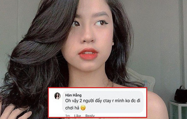 Sau khi bằng chứng mối quan hệ giữa Hàn Hằng và Huyme được đăng tải, nhiều dân mạng vào tấn công trang cá nhân của hot girl Thanh Hóa. Song cô nàng này cũng phải dạng vừa khi đăng đàn đáp trả.