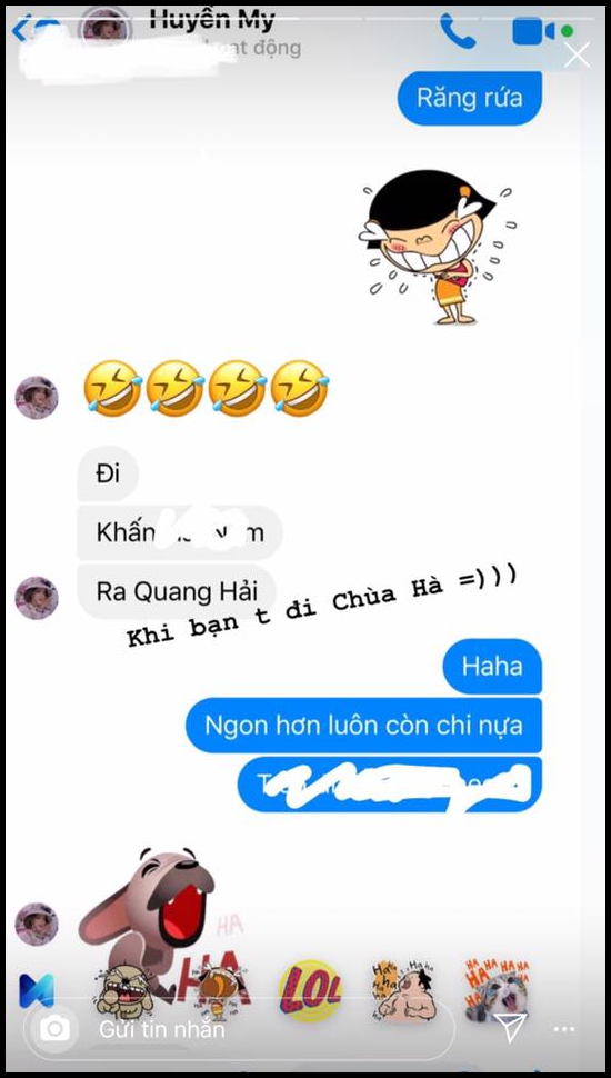 Mới đây, một tin nhắn xuất hiện trên mạng xã hội với nội dung Huyền My đi chùa Hà cầu duyên thì ra tên Quang Hải khiến chuyện hẹn hò của cặp đôi càng có thêm cơ sở để khẳng định.