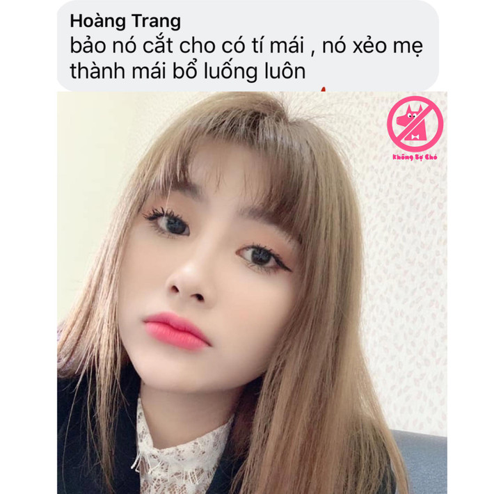 Không biết thợ cắt tóc bị trúng lời nguyền hay gì mà cắt cho cô gái xinh đẹp phần mái không khác gì Thuỷ thủ Mặt trăng.