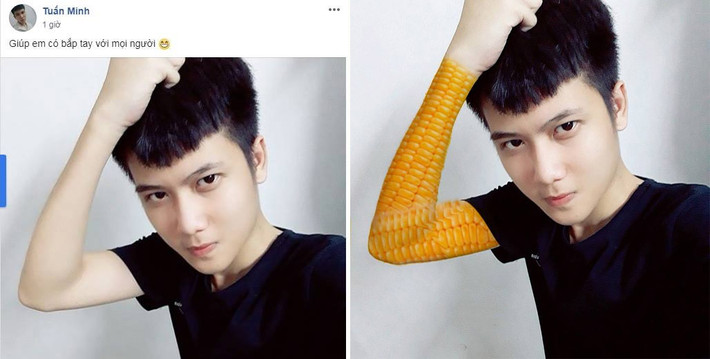 Chàng trai với cánh tay đầy cơ "bắp"