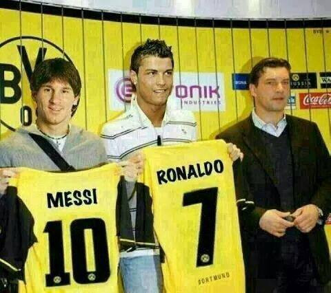 Cư dân mạng đã chế ảnh, nếu muốn trụ hạng mùa này, BVB Dortmund cần phải có Messi và Ronaldo trong kì chuyển nhượng mùa đông sắp mở cửa.