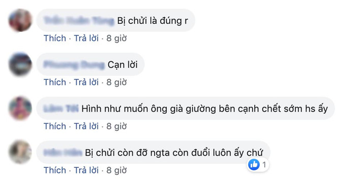 Ngay sau khi bức ảnh cô gái nằm phản cảm trong bệnh viện được đăng tải trên mạng xã hội, bức ảnh thu hút được sự quan tâm của đông đảo người dùng Facebook. Tài khoản T.G bình luận: "Vô duyên hết mức. Vào viện chăm bệnh mà như đi làm gái, nằm thế kia thì ai nhìn được?". "Dã man, ở viện mà cứ như ở nhà", "Ý thức không bằng con vật" - Người dùng T.B bức xúc.