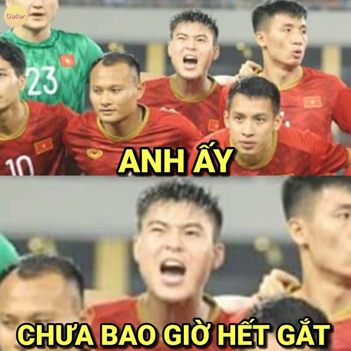 Tinh thần nhiệt huyết của Duy Mạnh cũng được CĐM chú ý và dành tặng anh tấm ảnh này. Ảnh: Fandom Owker.