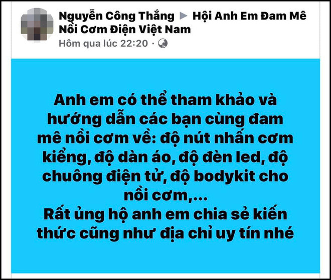 Thậm chí nồi cơm điện còn được độ với dàn đèn led, áo, bodykit như chơi xe. Chẳng biết có ai độ nồi cơm điện thật không nhưng nếu có cũng chỉ khiến người khác hết hồn.