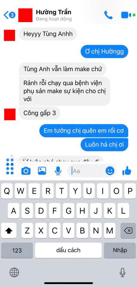 Một thợ makeup đã kể lại câu chuyện về người khách kỳ lạ đòi trang điểm ngay trong bệnh viện phụ sản. Anh chàng cho biết, đây là vị khách quen, thường xuyên tới tìm anh để làm đẹp. Bẵng đi nửa năm không thấy khách gọi trang điểm, anh chàng còn tưởng đã mất mối thì nhận được lời hẹn trang điểm tại...bệnh viện phụ sản.
