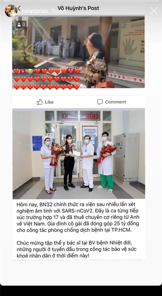 Tiên Nguyễn và Phillip Nguyễn là anh em cùng cha khác mẹ nhưng có mối quan hệ cực kỳ thân thiết với nhau. Ngày ái nữ của Johnathan Hạnh Nguyễn âm tính với COVID-19 và được ra viện, anh trai cô hạnh phúc chia sẻ tin vui trên trang cá nhân.