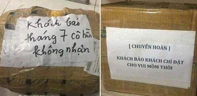 Mua hàng cũng phải xem ngày mới được, tháng 7 cô hồn nên nhiều người tránh mua bán, chỉ tội shipper lại mếu máo hoàn hàng về.