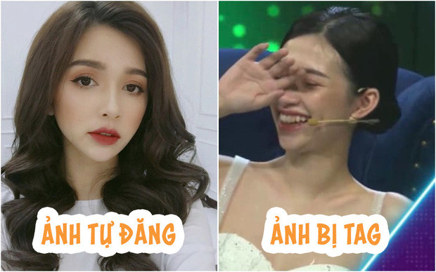 Những hình ảnh trong "Người ấy là ai" ngay lập tức bị so sánh với ảnh cô nàng đăng tải. Đúng chuẩn đã là con gái thì luôn "dính lời nguyền" ảnh tự đăng và ảnh bị tag là khác hẳn nhau.