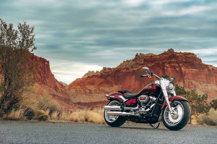 Trừ CVO Road Glide Limited Anniversary 117ci, 6 mẫu xe đều được sơn ngoại thất tông màu đỏ bóng Heirloom Red đặc trưng cùng các đường kẻ viền màu đỏ tươi, cùng với màu đỏ sẫm - Midnight Crimson bên trong; tông màu chuyển sắc từ đậm sang nhạt.