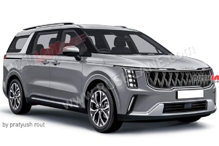 Theo Rushlane, thiết kế của mẫu xe MPV Kia Carnival 2024 bản facelift sẽ gợi nhớ đến mẫu SUV chạy điện Kia EV9 mới ra mắt gần đây. Lưới tản nhiệt thiết kế mới với rãnh lưới đan chéo nhau độc đáo.
