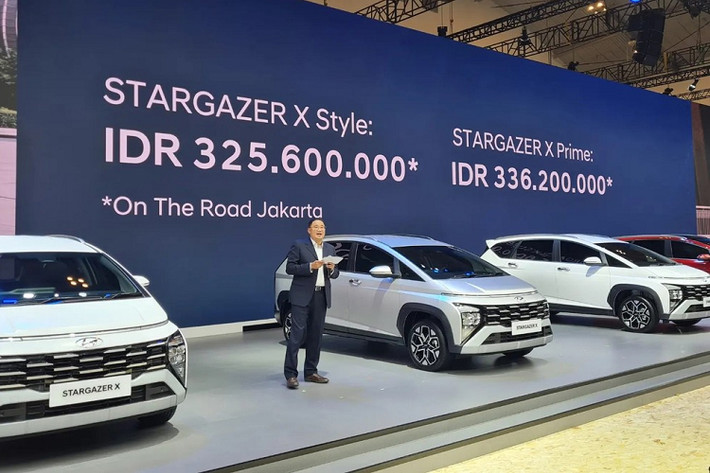 Tại thị trường Indonesia, mức giá xe Hyundai Stargazer X 2024 bán ra khởi điểm 325,6 triệu rupiah (tương đương 515 triệu đồng) với bản Style và 336,2 triệu rupiah (khoảng 531 triệu đồng) với bản Prime.