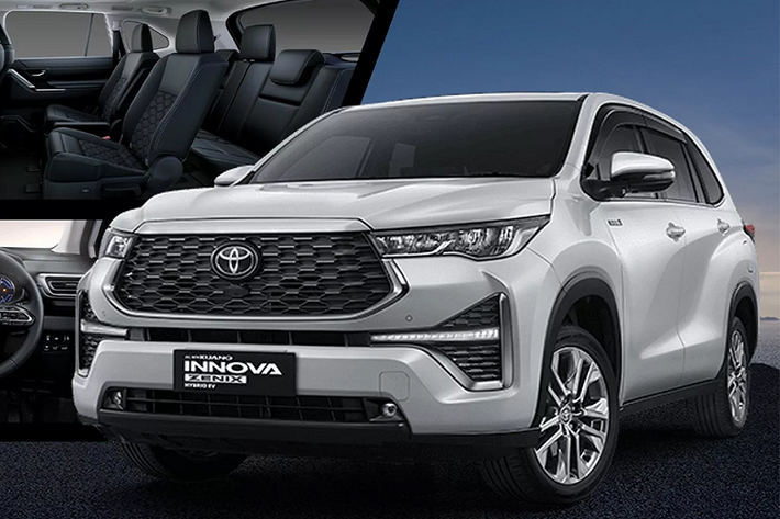 Cần số của xe được đặt cao về phía táp lô chứ không nằm ở giữa hai ghế như thế hệ trước. Phiên bản cao cấp của Toyota Innova 2023 còn có cửa sổ trời toàn cảnh, 2 ghế thương gia ở hàng ghế giữa, điều hòa tự động 2 vùng, sạc điện thoại không dây và phanh tay điện tử tích hợp auto hold.