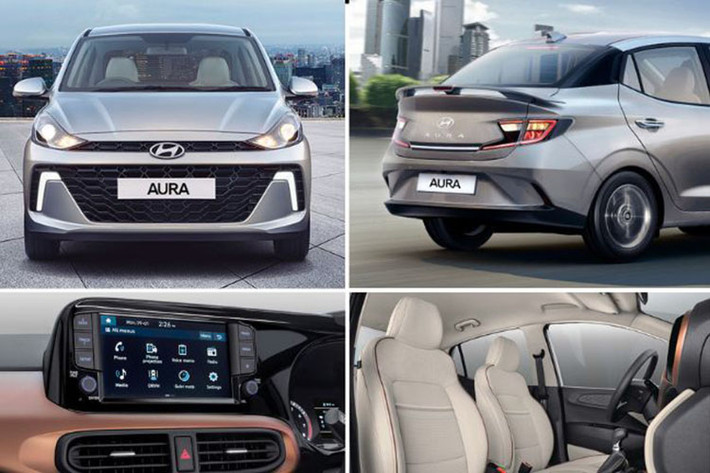 Như thông tin đã đưa, bước sang phiên bản mới, Hyundai Aura 2023 giá rẻ thay đổi nhẹ ở cả thiết kế lẫn trang bị. Cụ thể, mẫu sedan hạng A này được trang bị đầu xe thẳng đứng hơn trước và lưới tản nhiệt được chia thành 2 phần.