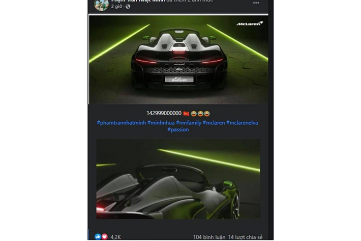 Qua hình ảnh chia sẻ có thể thấy chiếc McLaren Elva của Minh Nhựa có điểm khác biệt so với xe từng về Việt Nam. Cụ thể, xe được bổ sung thêm kính chắn gió, trong khi ý tưởng thiết kế nguyên bản của chiếc Elva là dáng speedster, không mui, không kính chắn gió, không kính sau và không cửa sổ.