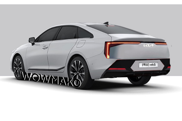 Phía đuôi mẫu xe sedan Kia K3 2024 mới gây ấn tượng với đèn hậu hình chữ L tương đồng với Kia Seltos mới.