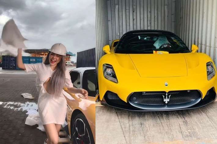 Mới đây, nhạc sĩ Lương Bằng Quang và nữ DJ Ngân 98 đã chia sẻ lên mạng xã hội khoảnh khắc khui công chiếc Maserati MC20 Cielo đầu tiên về Việt Nam. Phiên bản mui trần của mẫu xe thể thao đến từ thương hiệu "cây đinh ba" chỉ được sản xuất giới hạn 60 chiếc trên toàn cầu.