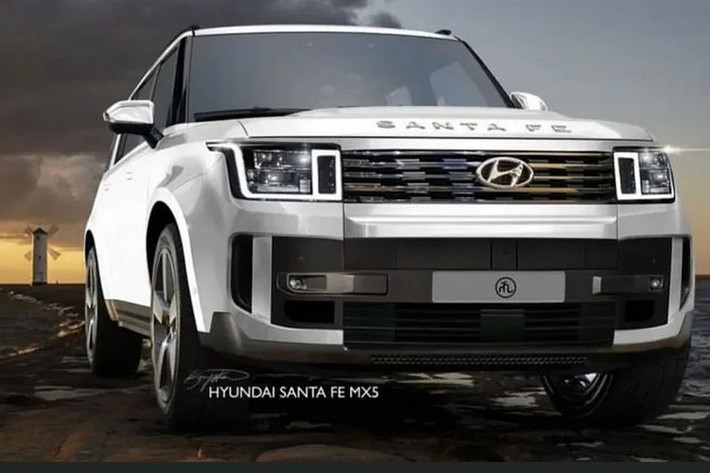 Chiếc SUV Hyundai SantaFe 2024 mới sở hữu thiết kế vuông vức, góc cạnh nam tính giống Land Rover Defender, Ford Bronco hay gần gũi hơn là Kia Mohave cũng thuộc tập đoàn Hàn Quốc. Kích thước xe cũng được gia tăng nhằm nâng cấu hình lên SUV 7 chỗ đúng nghĩa.
