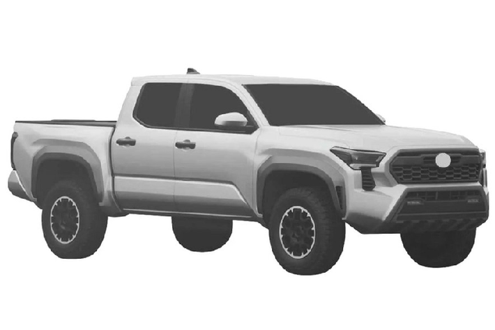 Những hình ảnh rò rỉ của Toyota Tacoma 2024 mới đã chứng tỏ điều đó. Đây là những hình ảnh rò rỉ từ tài liệu đăng ký bảo hộ kiểu dáng công nghiệp của Toyota Tacoma. Qua đó, có thể thấy mẫu xe bán tải này sở hữu phong cách thiết kế ngoại thất khá giống với người anh em Toyota Tundra thế hệ mới, đã ra mắt vào năm 2021.