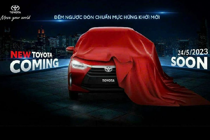 Các đại lý chính hãng của Toyota Việt Nam (TMV) vừa đăng tải thông báo ra mắt một mẫu xe mới vào ngày 24/5. Tuy không được nói rõ tên gọi, nhưng dựa vào hình ảnh xe được hé lộ có thể dễ dàng nhận ra đây chính là mẫu xe Toyota Wigo 2023 mới.