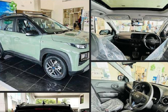 Tương tự những mẫu xe cùng thương hiệu như Hyundai Accent hay Mufasa. Mẫu SUV hạng A này được trang bị hốc bánh mở rộng, dải đèn LED định vị ban ngày và đèn hậu hình chữ "H" giống Hyundai Santa Fe 2024. Bên cạnh đó là đèn pha projector tự động bật/tắt và vành hợp kim 15 inch, phay xước 2 màu.
