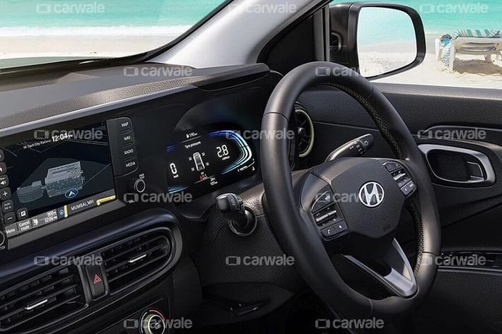 Điều này không có gì lạ vì đây vốn là mẫu SUV hạng A được phát triển dựa trên cơ sở gầm bệ của Hyundai Grand i10. Cụ thể, Hyundai Exter 2024 mới được trang bị cửa gió điều hòa, mặt táp-lô, màn hình cảm ứng trung tâm và tapi cửa giống với Grand i10 phiên bản nâng cấp. Ngáy cả núm xoay chỉnh điều hòa và vô lăng 3 chấu, tích hợp phím chỉnh âm lượng của mẫu SUV hạng A này, cũng giống Hyundai Grand i10.