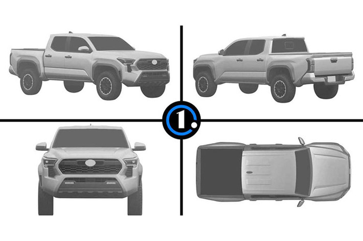 Ngoài ra, Toyota Tacoma 2024 còn sở hữu cụm đèn pha nhỏ gọn nằm ở hai góc đầu xe, tích hợp dải đèn LED định vị ban ngày. Cụm đèn pha này có thiết kế giống với loại hiện đang được dùng cho Toyota Tundra. Ngay phía dưới đèn pha là khe gió nằm dọc mới.