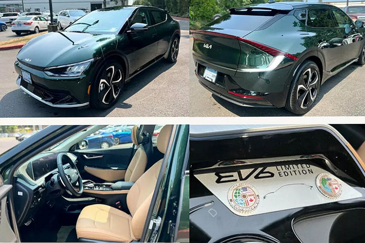 Vào hồi tháng 1 năm nay, Kia EV6 EV 2023 mới đã được giải thưởng Xe đa dụng của năm ở Bắc Mỹ. Nhà sản xuất ôtô Hàn Quốc rất tự hào về thành tích này nên đã quyết định đánh dấu sự kiện này bằng một phiên bản đặc biệt của chiếc SUV điện.
