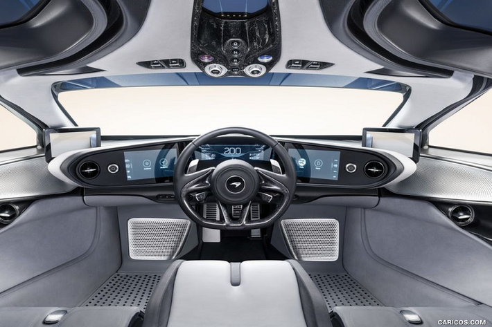 Ở trên McLaren Speedtail, hãng siêu xe Anh quốc trang bị cho xe bộ mâm đúc bằng hợp kim siêu nhẹ với thiết kế đa chấu theo hình cánh quạt. Ở phía trước, bộ mâm này sẽ được trang bị thêm bộ che khí được làm bằng sợi carbon. Trước đây, kiểu thiết kế này được sử dụng trên xe đua Công thức 1 cũng như nhiều loại xe đua LM, GTE khác.