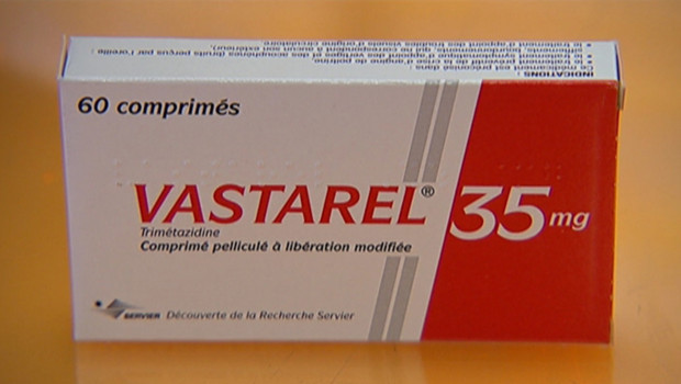 VASTAREL. Chỉ định: chóng mặt, ù tai, đau thắt ngực, khiếm khuyết thị giác. Tác dụng phụ: run cơ, rối loạn dáng đi Restless, hội chứng Parkinson.